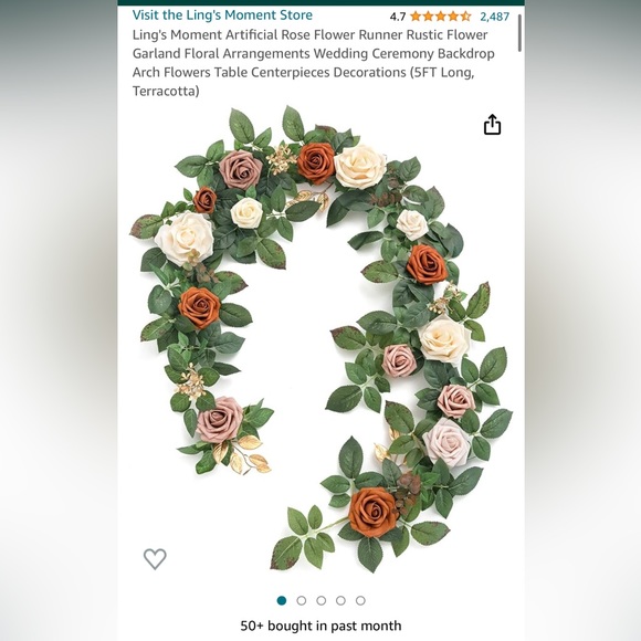 Ling’s Moment Terracotta Floral Runners (x2) and Artificial Terracotta Box Set - Picture 2 of 6